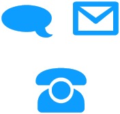 Kontakt per Telefon, Email oder Chat